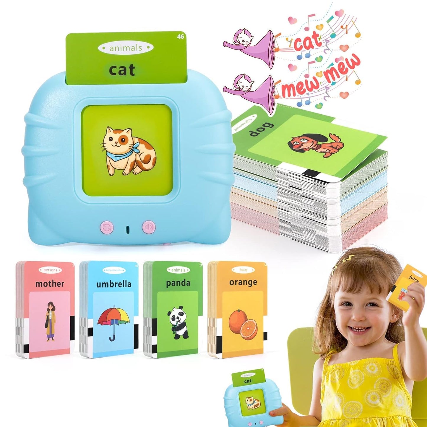 Talking Flash Cards Learning Toys for 2 to 10Years Old