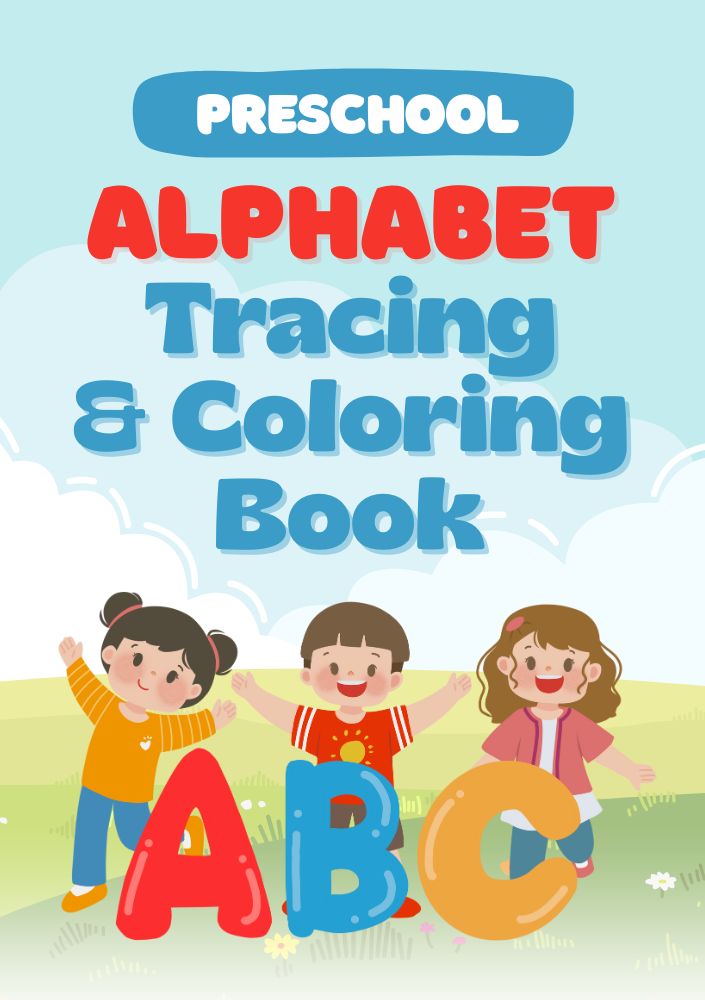 Alphabet Tracing & Coloring Book for Kids | ABC Practice Workbook | Learn Letters with Fun | Ages 3–6