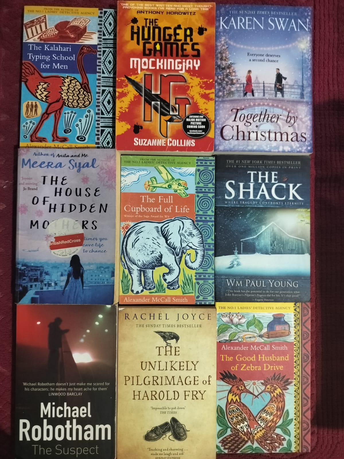 9-Book Bestseller Variety Bundle | Alexander McCall Smith, Suzanne Collins, Rachel Joyce