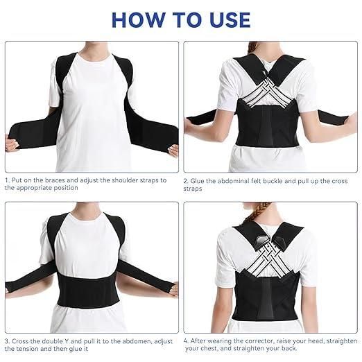 Adjustable Back Posture Corrector/ Slouching Relieve Pain Belt (Women & Men)