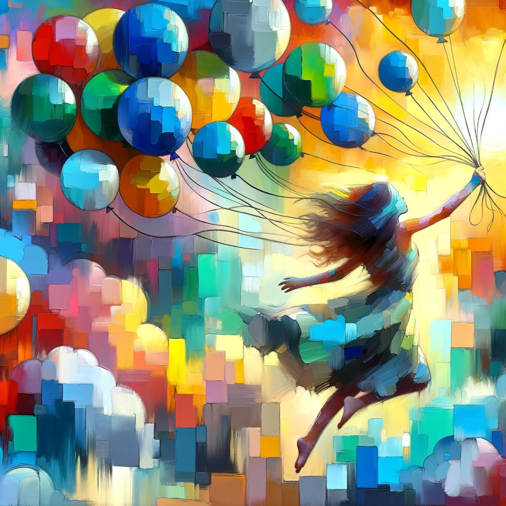 Girl With Flying Baloon.