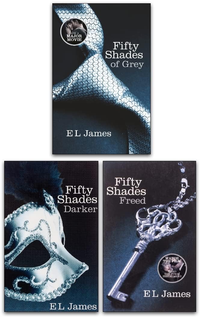 E L James Fifty Shades Series 3 Books Collection Set (Fifty Shades of Grey, Fifty Shades Darker, Fifty Shades Freed)