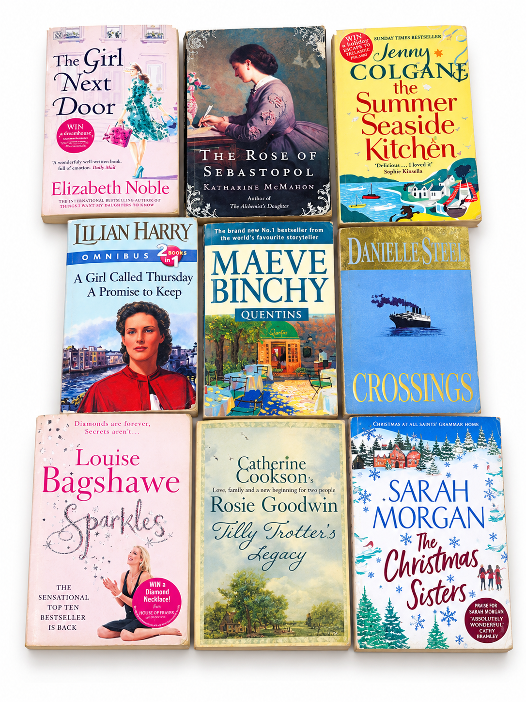 9-Bestseller Fiction Book Bundle – Books by Danielle Steel, Maeve Binchy & More