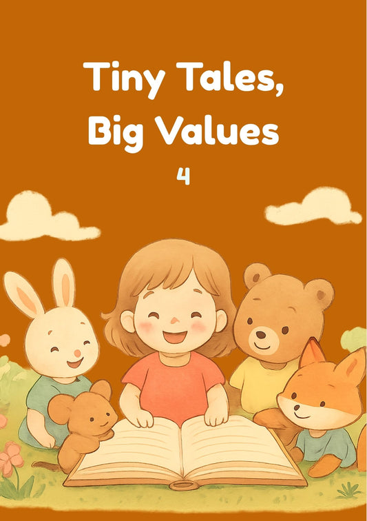 Tiny Tales, Big Values 4 – 12 Moral Stories for Kids | 24 Beautiful Color Pages | Illustrated Storybook for Young Readers