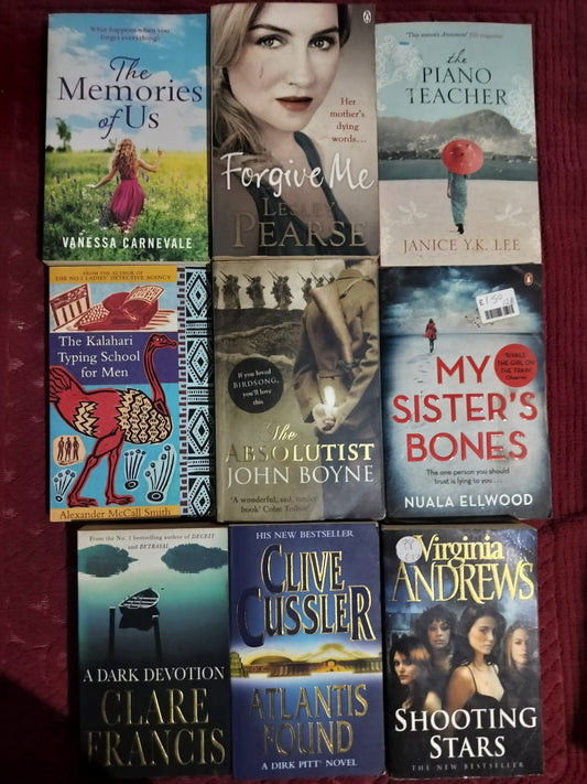 9-Book Mixed Fiction Bundle | Clive Cussler, V.C. Andrews, Alexander McCall Smith | Bestselling Thriller, Drama & Adventure Set