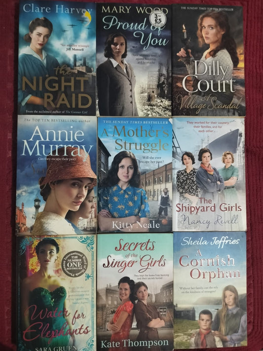 9-Book Historical Fiction & Wartime Saga Bundle | Dilly Court, Annie Murray, Sara Gruen | Women’s Fiction Set