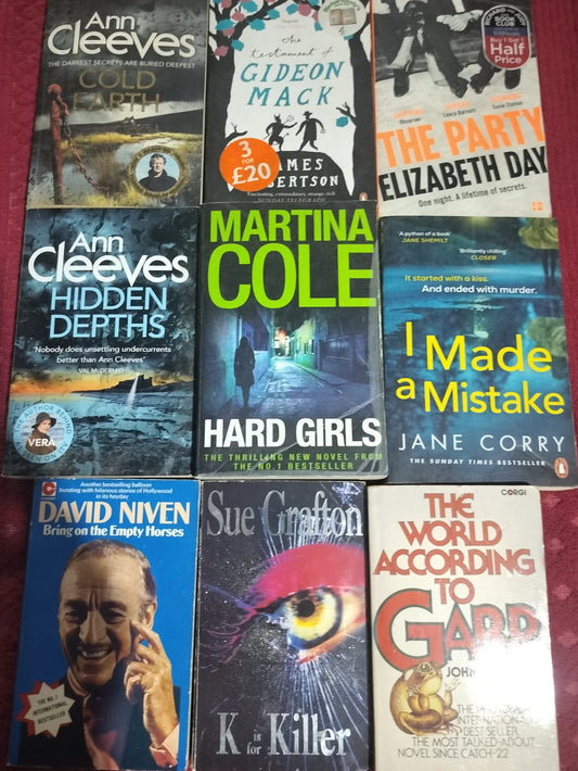 9-Book Crime, Mystery & Literary Fiction Bundle | Ann Cleeves, Martina Cole, John Irving