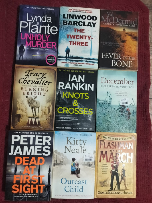 9-Book Crime Thriller & Historical Fiction Bundle | Peter James, Ian Rankin, Tracy Chevalier