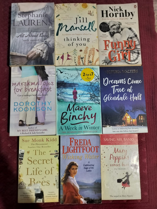 9-Book Contemporary Fiction & Romance Bundle | Nick Hornby, Maeve Binchy, Sue Monk Kidd