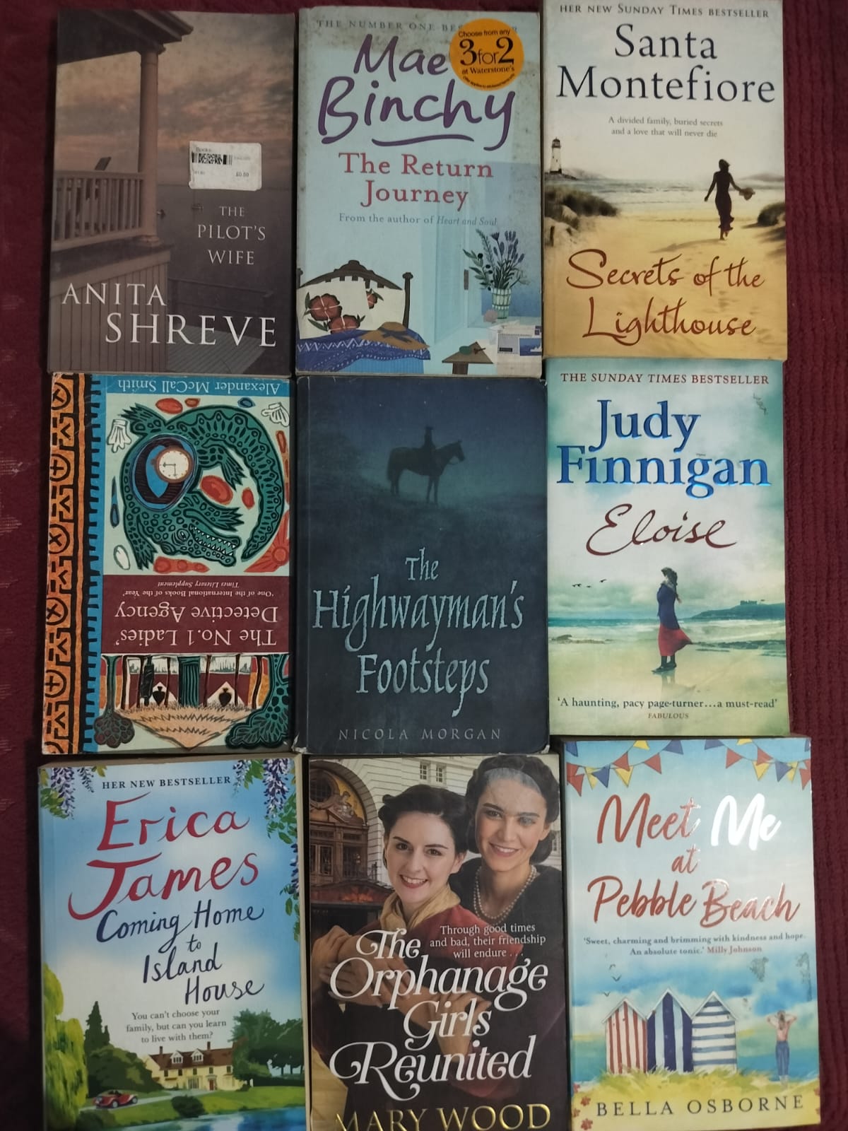 9-Book Contemporary Fiction & Romance Bundle | Maeve Binchy, Santa Montefiore, Erica James